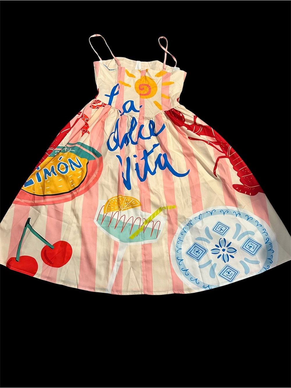 Nice To Meet You 🦞Midi Shift Lobster Dress Size Large NWOT - Picture 4 of 5
